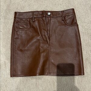Wilfred Chocolate Brown Mini Skirt